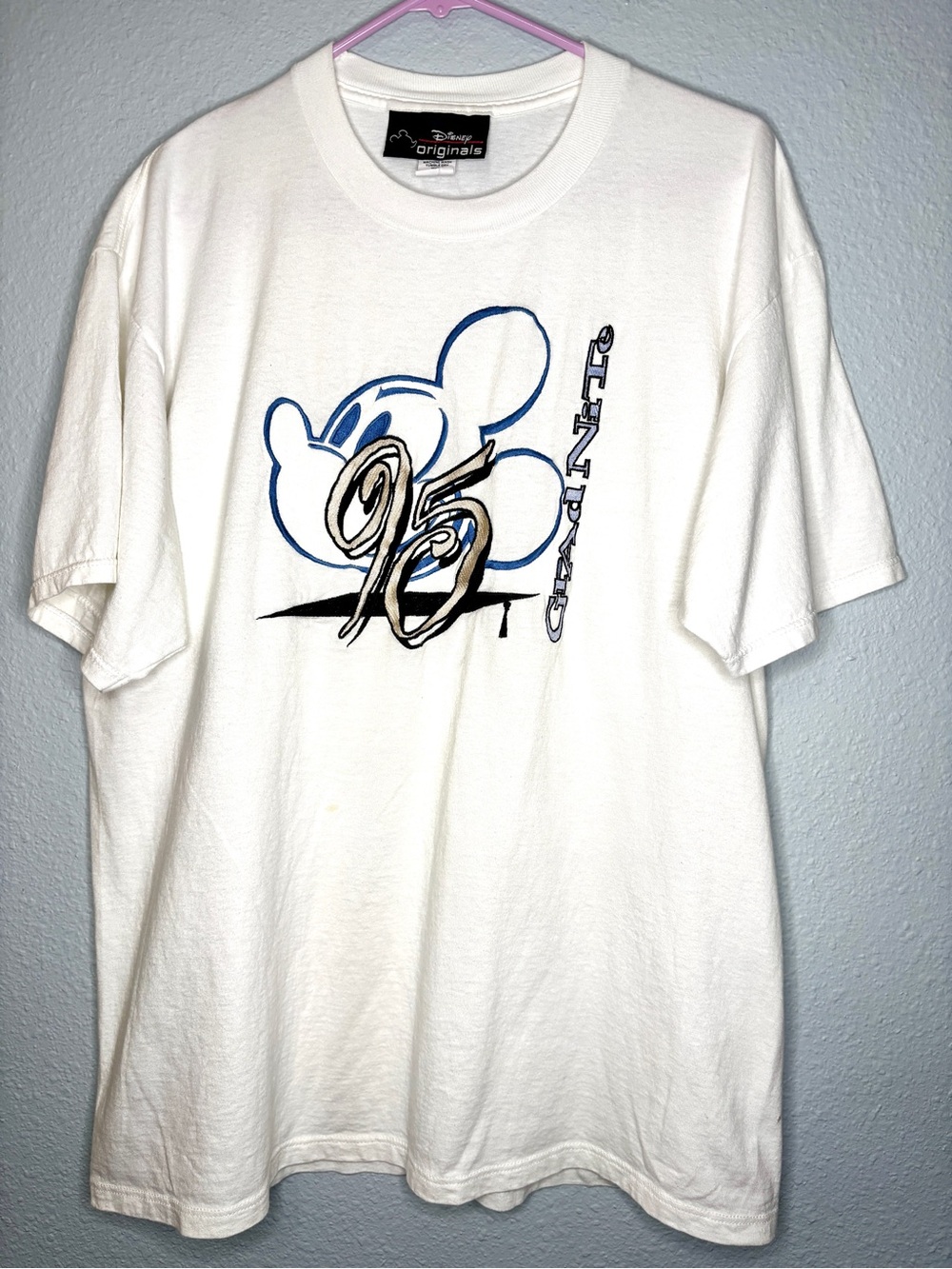 Vintage 90s Disney Original High School Grad Nite 1995 White Tee L XL